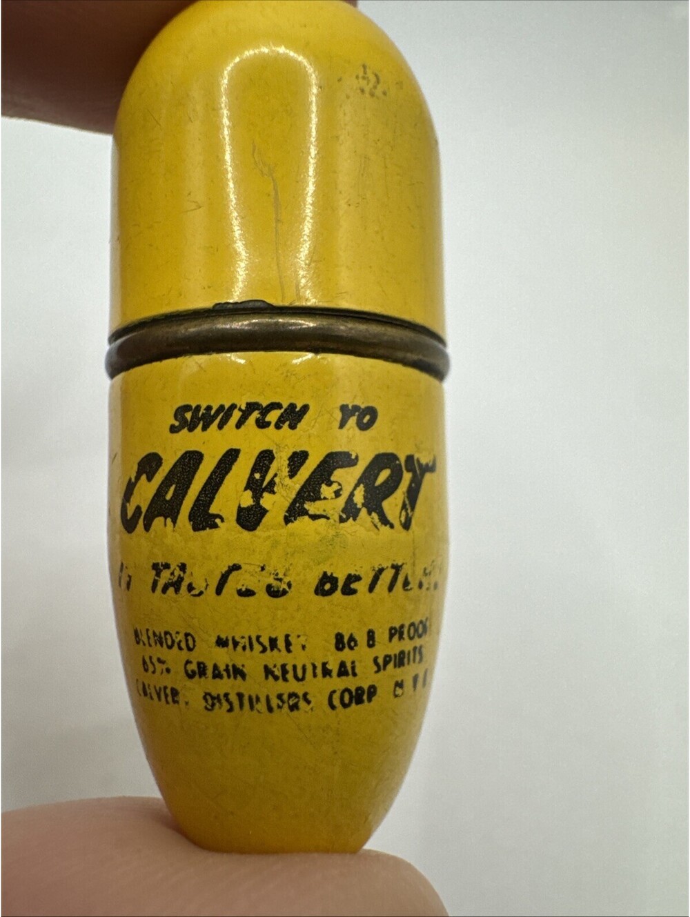 Vtg Calvert Whiskey Emergency Sewing Kit w Thimble Spools ADVERTISING